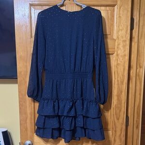 Express Navy Textured Dress